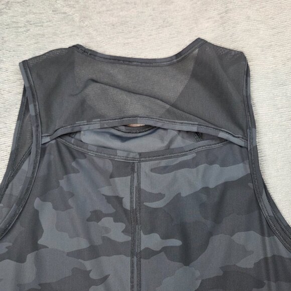 Lululemon Sculpt Tank Heritage 365 Camo Size 8 Black Gray Active Sleeveless Top - Picture 7 of 7